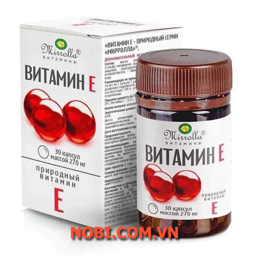 VITAMIN E Đỏ Nga  hộp 30 viên chính hãng hãng mờ nám đẹp da Miễn ship khi mua 2 hộp