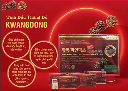 Tinh Dầu Thông Đỏ KWANGDONG Hàn Quốc 120 Viên